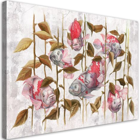 Tableau sur toile Fish rouge koi 100x70 (1/5)
