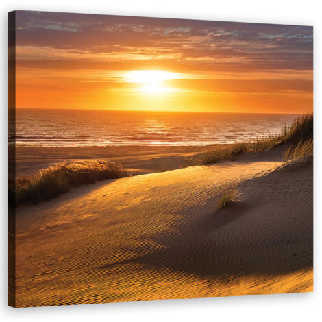Tableau déco Coucher de soleil plage nature 60x60