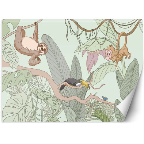 Papier peint Animaux de la jungle tropicale 100x70 (1/5)