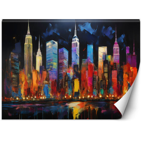 Fototapete New York Stadt Architektur Bunt 200x140 cm (1/5)
