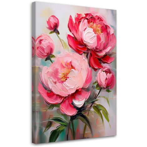 Tableau déco Fleurs de pivoines roses Plantes 40x60 (1/5)