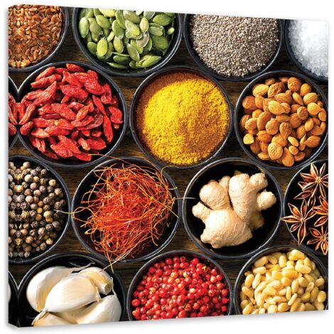 Tableau sur toile Épices pour la cuisine de cuisine 30x30 (1/5)
