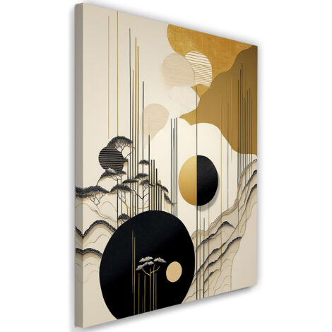Tableau déco Abstraction Glamour Beige 70x100 (1/5)