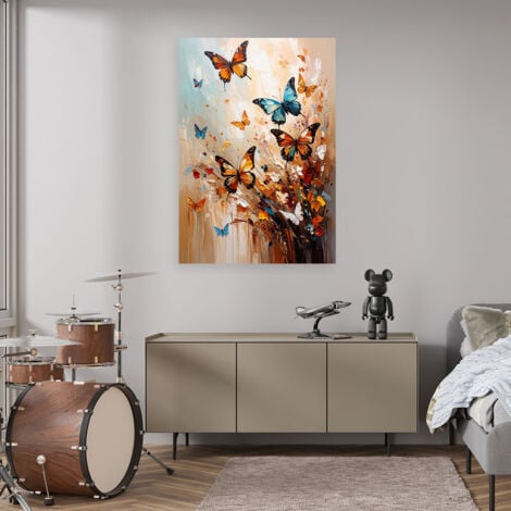 Tableau Moderne Papillons colorés 40x60 - 2