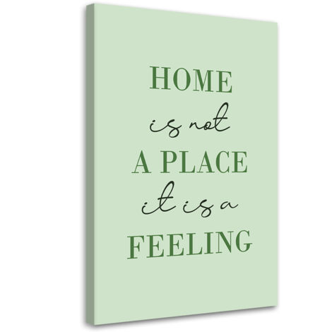 Tableau sur toile Inscription Home 60x90 (1/5)