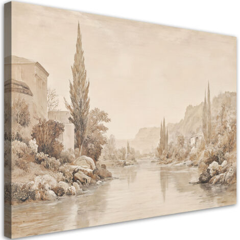 Tableau déco Paysage Nature Sépia Botanique 60x40 (1/5)
