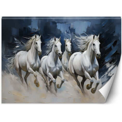 Papier peint Animaux de cheval Blanc 350x245 (1/5)