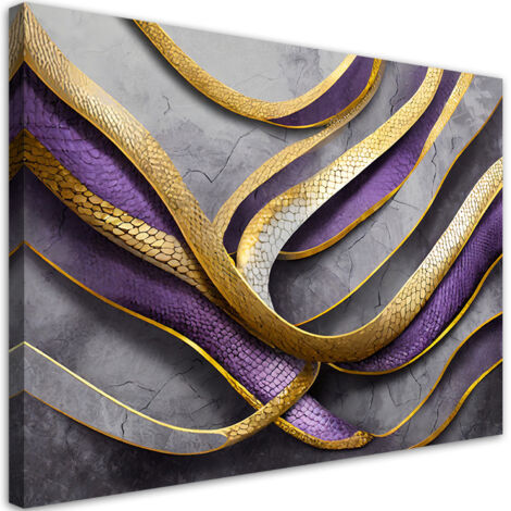 Tableau déco Violet Serpent Glamour 60x40 (1/5)