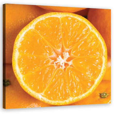 Tableau sur toile Macro d'orange 40x40 (1/5)