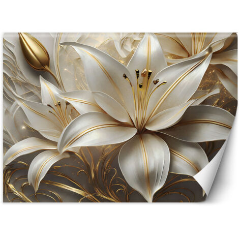 Papier peint Fleur de lys d'or 200x140 (1/5)