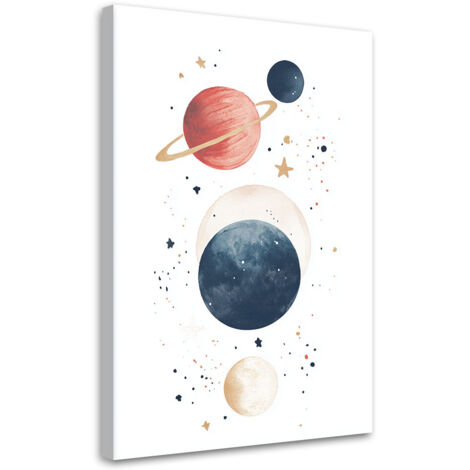 Tableau déco Planètes Espace Boho 40x60 (1/5)