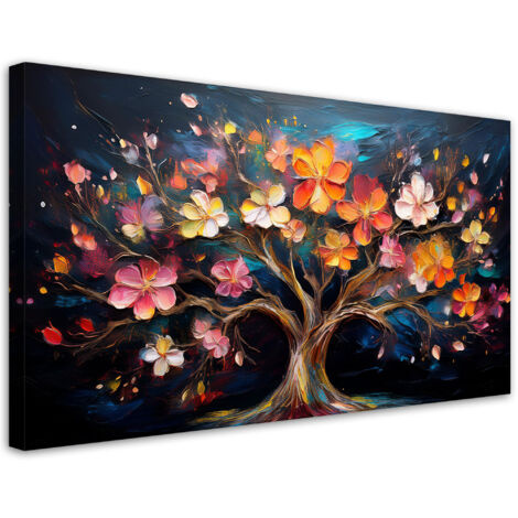Tableau déco Arbre de vie coloré Abstraction 100x50