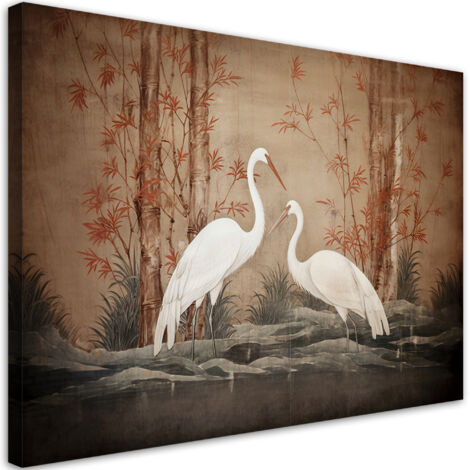 Tableau sur toile Animal oiseau oriental Berries - Galina Bugaevskaya 100x70 (1/5)