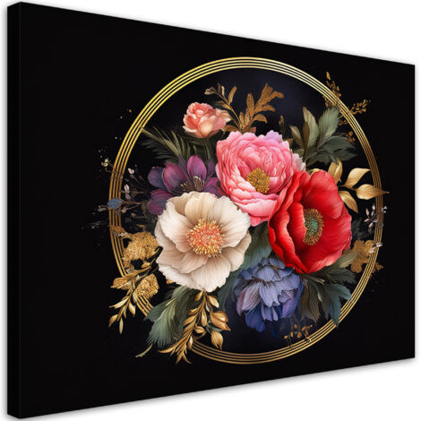 Tableau déco Fleurs Nature Leaves Glamour 60x40 (1/5)
