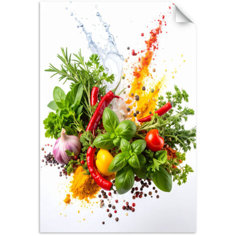 Poster autocollant Herbes épices légumes 90x130 (1/3)