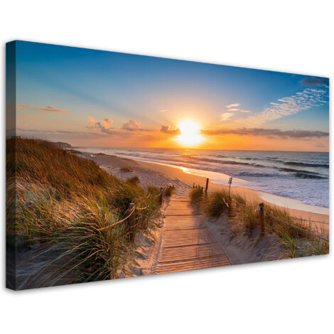 Tableau déco Coucher de soleil sur la plage Paysage 80x40 (1/5)