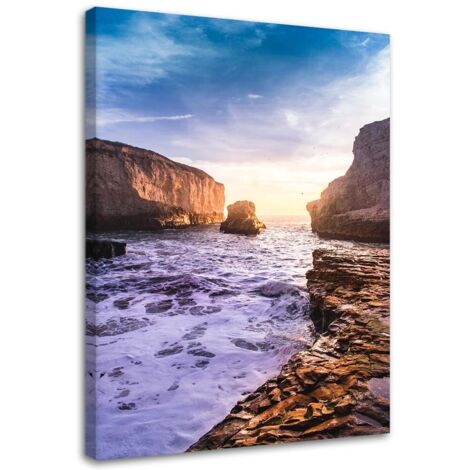 Tableau sur toile Océan Rocher Nature 40x60 (1/5)