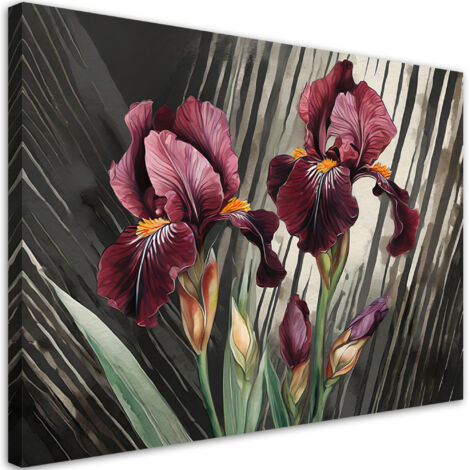 Tableau déco Fleurs rouges Abstraction 60x40 (1/5)