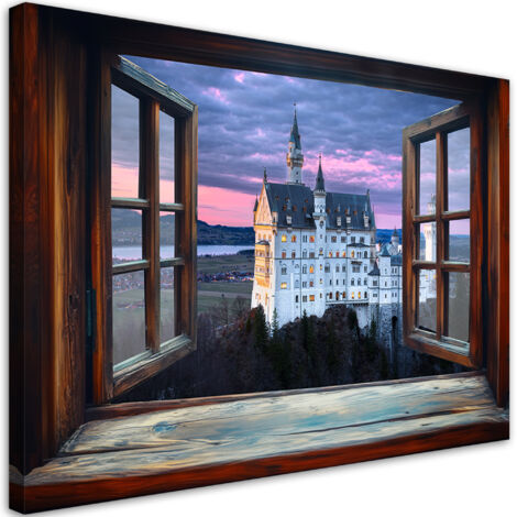 Tableau déco Fenêtre Château 100x70 (1/5)