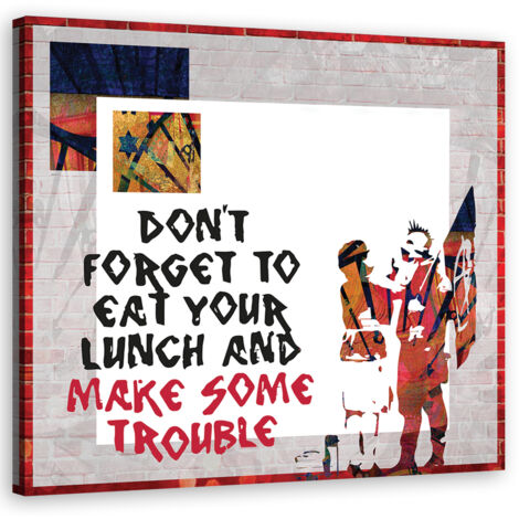 Tableau sur toile Banksy Son Punk et mère 40x40 (1/5)
