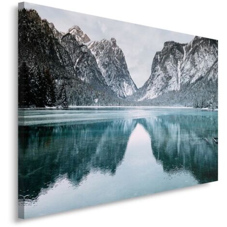 Tableau sur toile Montagnes Lac Paysage 100x70 (1/5)