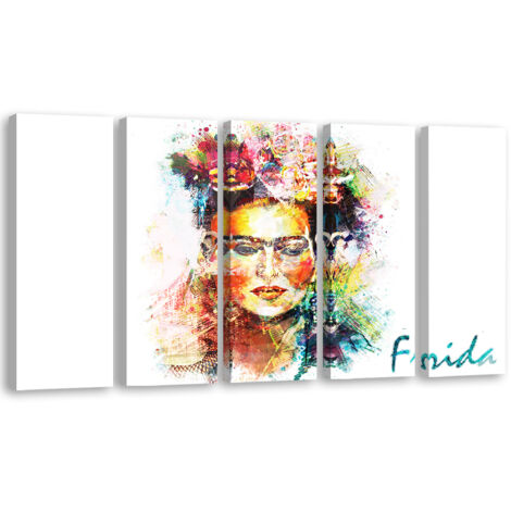 Tableau sur toile en 5 parties Frida Kahlo 100x70