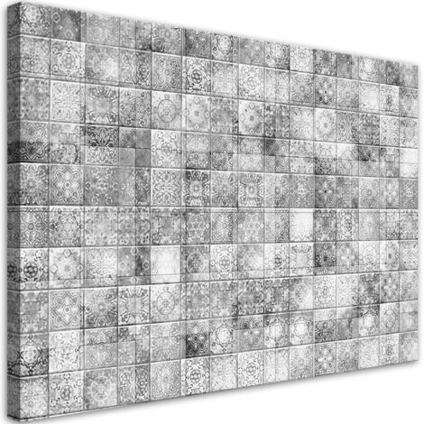 Tableau décoratif Mosaïque orientale sur les carreaux gris 90x60 (1/5)