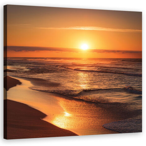 Tableau déco Coucher de soleil plage paysage 40x40 (1/5)