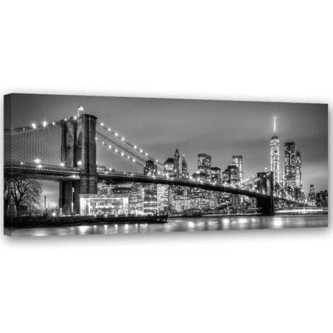 Image sur toile, Pont de Brooklyn New York - 90x30 (1/5)