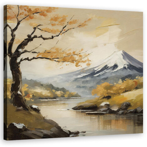 Tableau déco Chalet dans les montagnes paysage 90x60