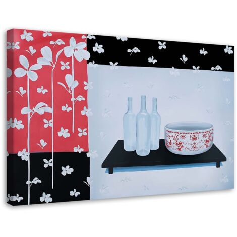 Tableau sur toile Nature morte avec bouteille 100x70 (1/5)