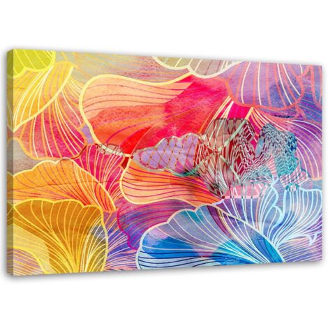 Tableau sur toile Abstrait Coloré 90x60 (1/5)