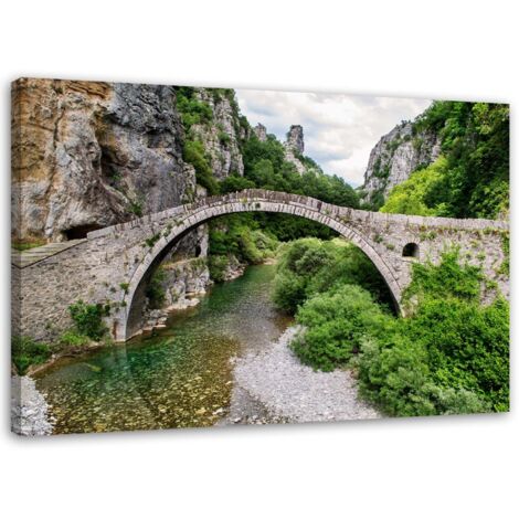 Tableau sur toile Vieux pont de pierre 60x40 (1/5)