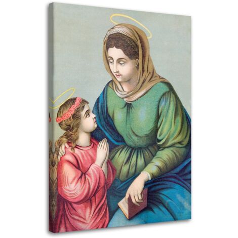 Tableau sur toile REPRODUCTION Sainte Anne et la Vierge Marie 70x100 (1/5)