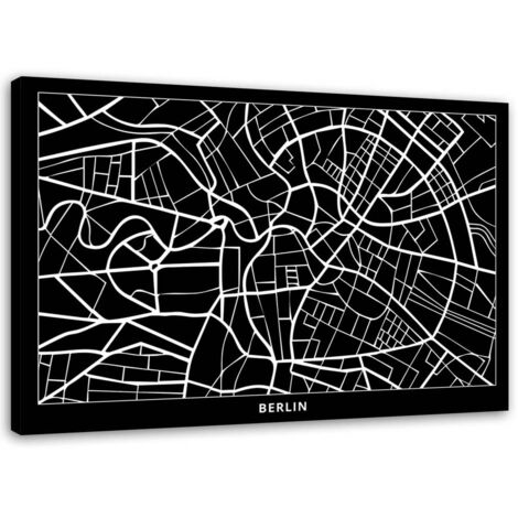 Tableau sur toile Plan de la ville de Berlin 60x40 (1/5)