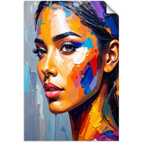 Autocollant mural Visage peint d'une belle femme 60x90 (1/3)