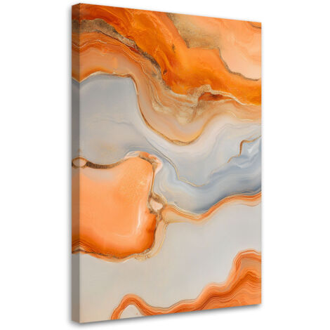 Tableau déco Graphisme Abstraction Marbre Orange 40x60 (1/5)