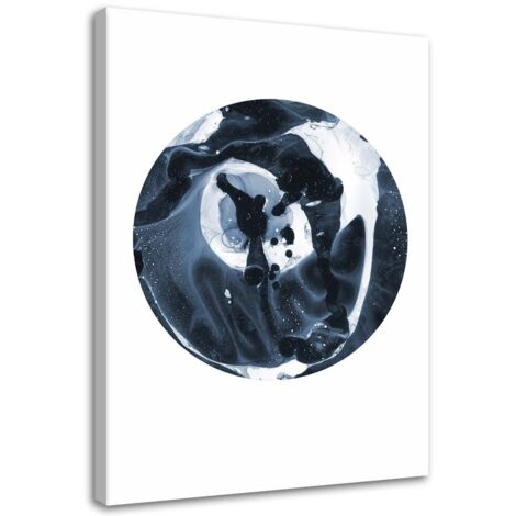 Tableau sur toile Abstrait Cercle Bleu 70x100 (1/5)