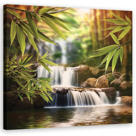Tableau déco Chute d'eau Pierres zen 30x30 (1/5)