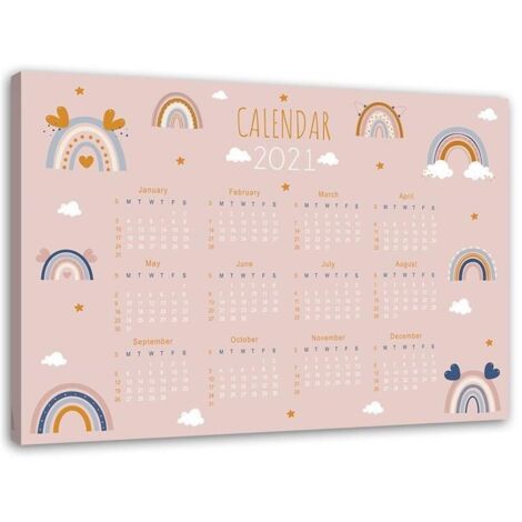 Tableau déco Calendrier des enfants pour 2021 60x90 (1/5)