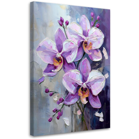 Tableau déco Fleurs d'orchidées violettes 70x100 (1/5)
