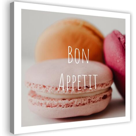 Tableau sur toile Macarons Biscuit 50x50 (1/5)