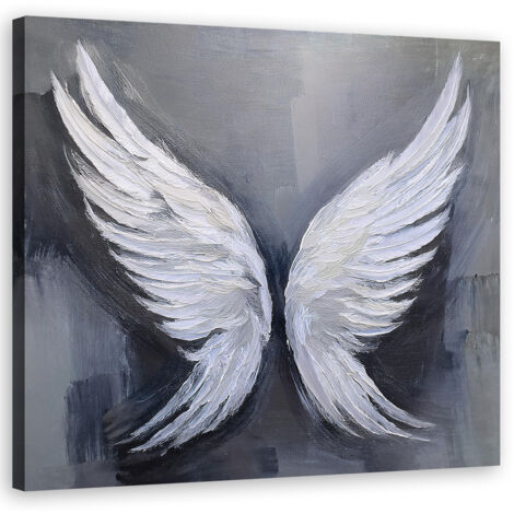 Tableau déco Ailes d'ange rétro vintage 30x30 (1/5)