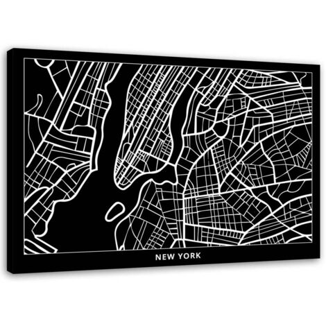 Tableau sur toile Plan de la ville de New York 90x60 (1/5)