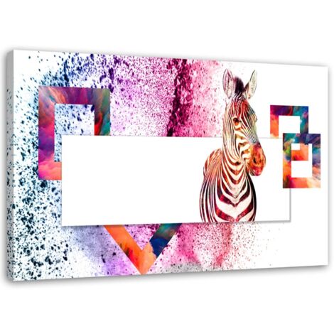 Tableau sur toile Animaux zèbres 60x40 (1/5)