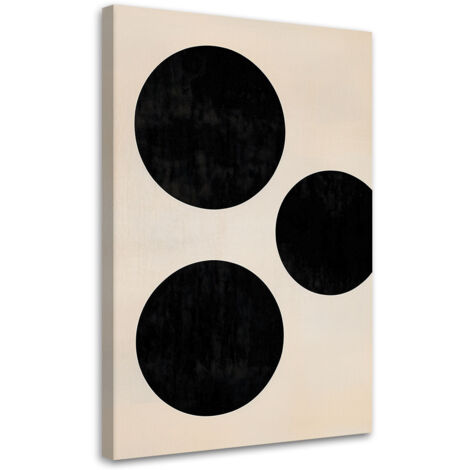 Tableau déco Cercles Minimalisme Abstraction Beige 70x100 (1/5)