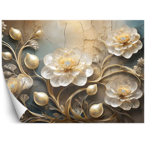 Papier peint Fleurs Or Glamour 300x210 (1/5)