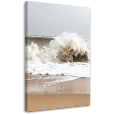 Tableau déco Plage mer vagues agitées nature 40x60 (1/4)