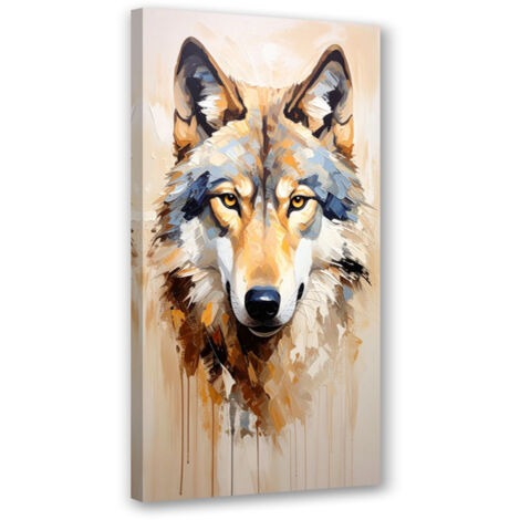 Tableau déco Loup Animaux Nature 50x100 (1/4)
