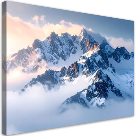 Tableau déco Montagnes hiver paysage nature 90x60 (1/4)